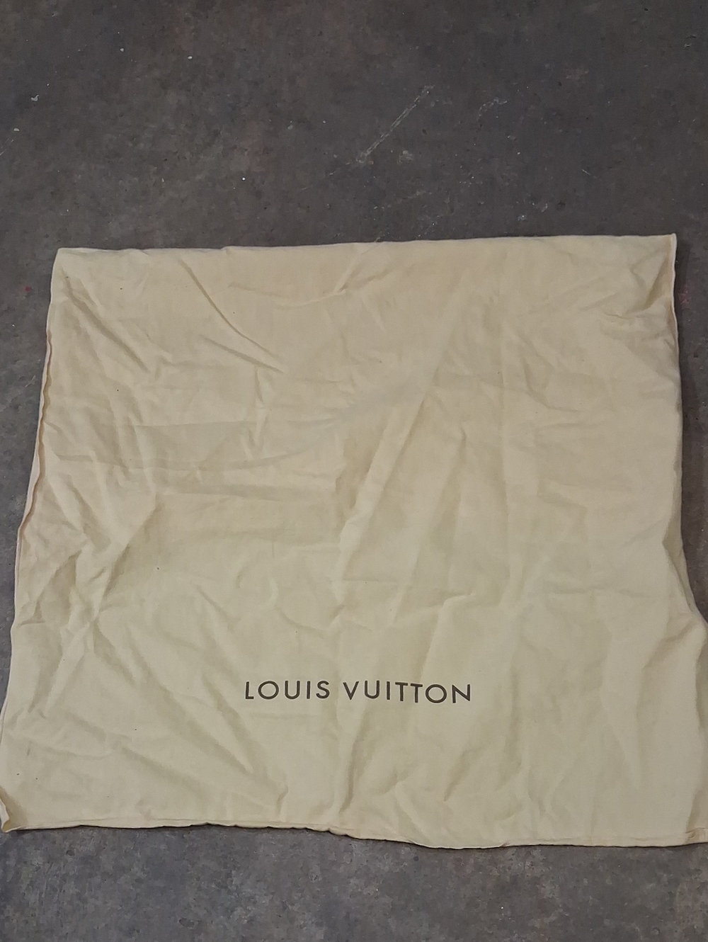 Louis Vuitton Beige Fold Over Storage Dust Bag